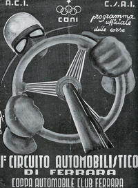 OB-129218 Copy of poster. 1952 Circuito Automobilistico di Ferrara