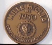 Medaglia originale 1950 Mille Miglia del 1950 - Coppa Franco Mazzotti