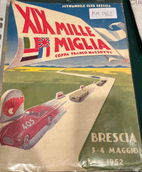 OB-129070 Very rare and original program 1952 XIX Mille Miglia - Coppa Franco Mazzotti﻿