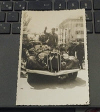 OB-125037 Original postcard Merano 1935, Mussolini standing on the car 1935 Great maneuvers in Bolzano (Trentino Alto-Adige) – Day 5: Sinigo/Merano  Boratto Ercole