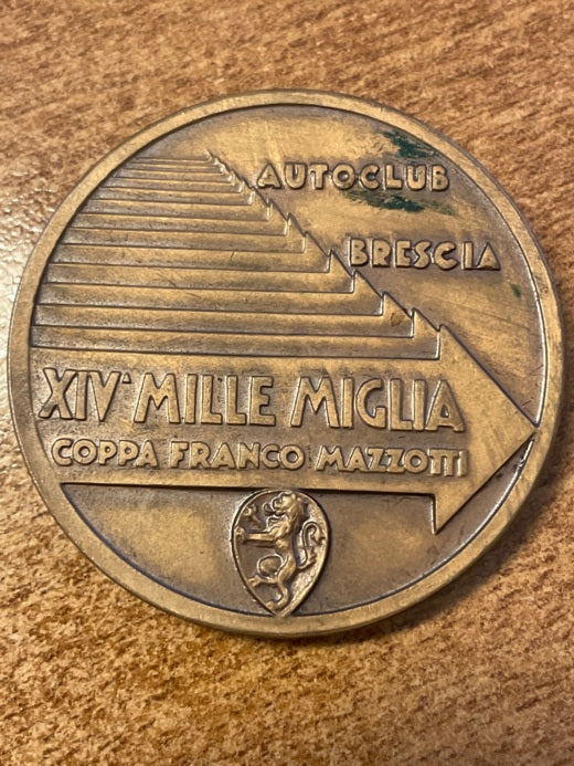 Original medal 1947 XIV Mille Miglia - Coppa Franco Mazzotti