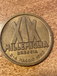 Médaille originale 1952 XIX Mille Miglia - Coppa Franco Mazzotti