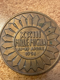 Medaglia rara originale 1956 XXIII Mille Miglia - Coppa Franco Mazzotti