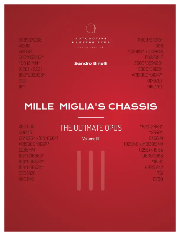 MILLE MIGLIA’S CHASSIS - Volume III Book