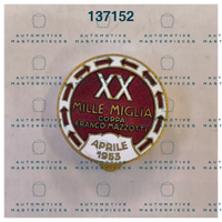 OB-137152 Official race participation pin 1953 XX Mille Miglia - Coppa Franco Mazzotti