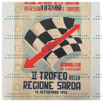 OB-137180 Official programme of the race 1952 II Trofeo della Regione Sarda