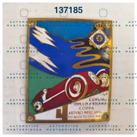 OB-137185 Official race participation badge 1936 V Corsa Internazionale allo Stelvio - Coppa Arturo Mercanti