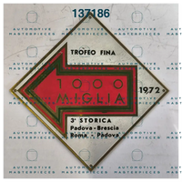 OB-137186 Official race participation badge 1972 III Rievocazione 1000 Miglia Storica - Padova/Brescia/Roma/Padova