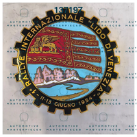 OB-137197 Official race participation badge 1954 1st Rallye Internazionale Lido di Venezia
