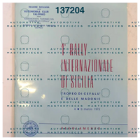 OB-137204 Official rules of the race 1972 I Rally Internazionale di Sicilia - Trofeo di Cefalù e delle Madonie