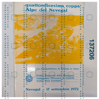 OB-137206 Official programme of the race 1972 XIV Coppa Alpe del Nevegal