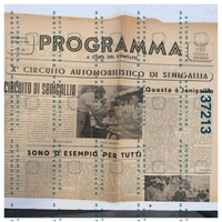 OB-137213 Official programme of the race 1954 X Circuito Moto-Auto di Senigallia - Trofeo Luigi Fagioli