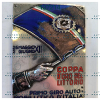 OB-137214 Official race participation badge 1934 I Giro Automobilistico d’Italia - Coppa d'Oro del Littorio