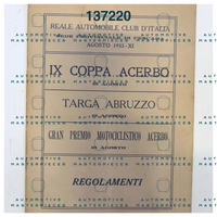 OB-137220 Official rules of the race 1933 IX Coppa Acerbo