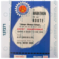 OB-137271 Official rules of the race 1958 Liege - Rome - Liege
