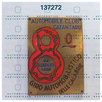 OB-137272 Official race participation badge 1956 VIII Giro Automobilistico delle Calabrie