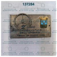 OB-137284 Official race participation badge 1949 II Giro Automobilistico dell'Umbria