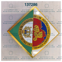 OB-137286 Official race participation badge 1965 Concorso Internazionale di Eleganza per Automobili Miramonti Majestic Cortina d'Ampezzo