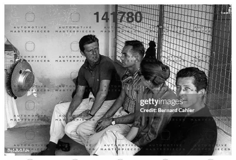 Cahier gettyimages-861201784-594x594 Wolfgang von Trips, Phil Hill, Olivier Gendebien, 1000 Km of Nürburgring, Nurburgring, 03 August 1958. Wolfgang von Trips, Phil Hill and Olivier Gendebien in the Ferrari garage..jpg